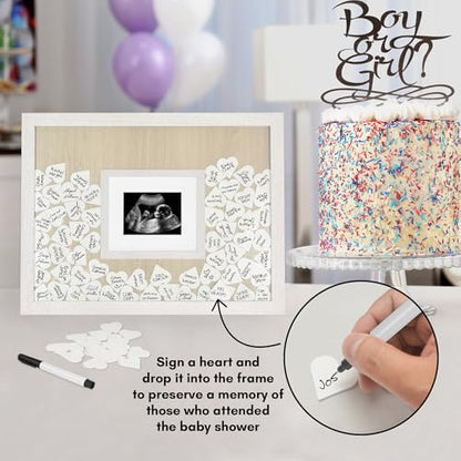 Americanflat 12x16 Shadow Box Frame - Matted to 3x4 - White - color: White