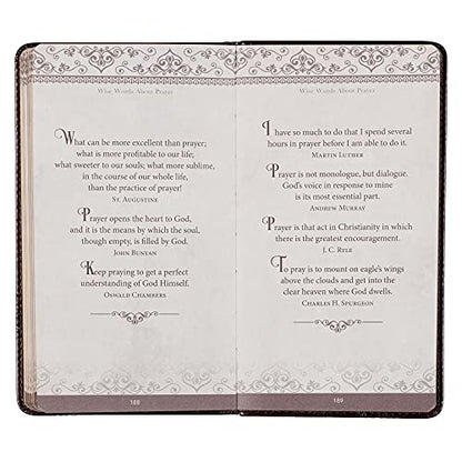 Prayers from the King James Version - Brown Faux Leather Gift Book