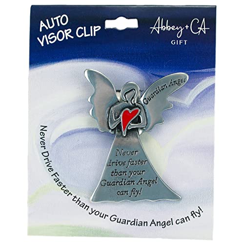 Never Drive Faster Guardian Angel Car Visor Clip, Gift for New and Experienced Drivers, for Safety on the Road, by Abbey & CA Gift