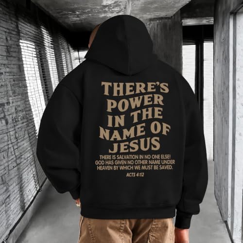 Christian Hoodies for Men God Jesus Cross Faith Religious Christ Hoodie - color: Black-a, size: Large