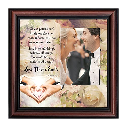 I Corinthians 13 Picture Frame, The Love Chapter Scripture, Christian Wedding Gift, Religious Anniversary Frame, Inspirational Bible Verse, Christian Home Decor, Fits a 4”x6” Photo