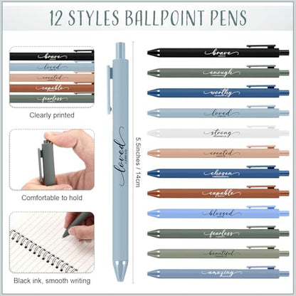 Kosiz 12 Sets Christian Gifts Bulk Prayer Journals Pens, Boho Color - color: Boho Color