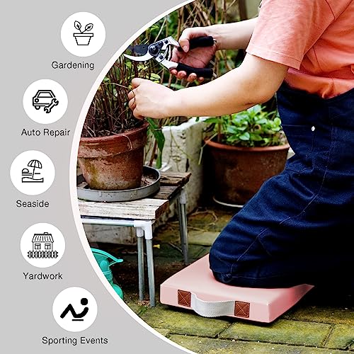 HappyPicnic Waterproof Garden Kneeling Pad, 2in Thick, Pink, 1 Pack - color: Light Pink
