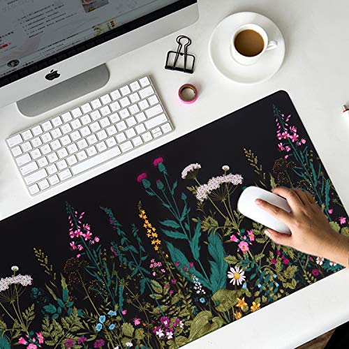 iCasso Desk Mat, Large Desk Mouse Pad for Desk,Home Office - Green Weeds - color: A-weeds