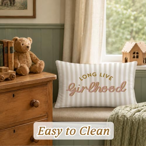 Long Live Girlhood 12x20 Pillow Cover Toddler Girl Room Decor， - color: Long Live Girlhood