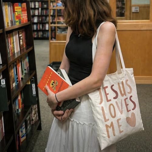 Bible Tote BagsGifts for Women, Cute Christian Church Canvas Tote Bag Christian Reusable Shopping Bags - color: Bible-03