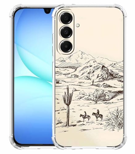 Vintage Cowboy Case for Samsung Galaxy A17,Abstract Wild West Landscape Painting,Cool Trendy Soft TPU Case,SA17 - color: Vintage Cowboy, size: Samsung Galaxy A17
