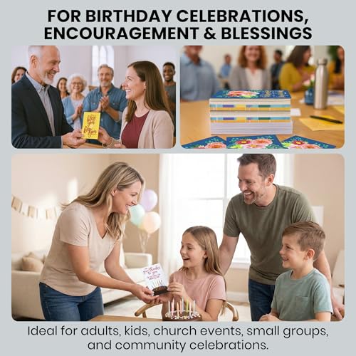 Birthday Cards 120PK with 6 Bible Verses – Christian Birthday Cards Bulk, Religious Greeting Cards with Envelopes, Scripture Cards for Men & Women, Inspirational Christian Cards for Any Occasion