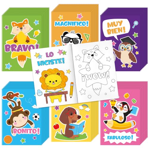 Dvbonike 48Pcs Spanish Positive Coloring Books Motivational Color-in Pages - color: D-Spanish Positive (48Pcs)