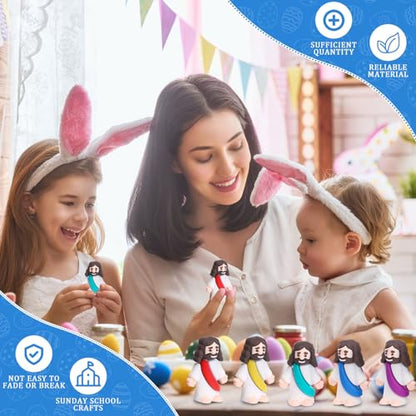 Barydat 75 Set Mini Jesus Figures with Prayer Cards and Organza Bags - color: Multicolor