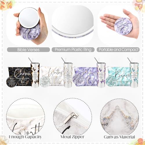 Geiserailie 12 Pcs Christian Gifts for Women Tumbler Set, Elegant Color - color: Elegant Color