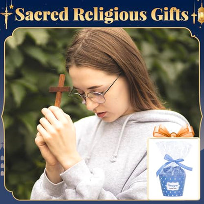 HAPPYPOP Christian Gifts - Christian Faith Religious Gifts, Jesus Socks for Christian - color: Praying Blue