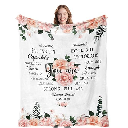 kituzol Christian Gifts for Women, Religious Gifts, Catholic Gifts, Inspirational Gifts, God Christmas Spiritual Gifts Blanket 50"X 60" - color: White-christian