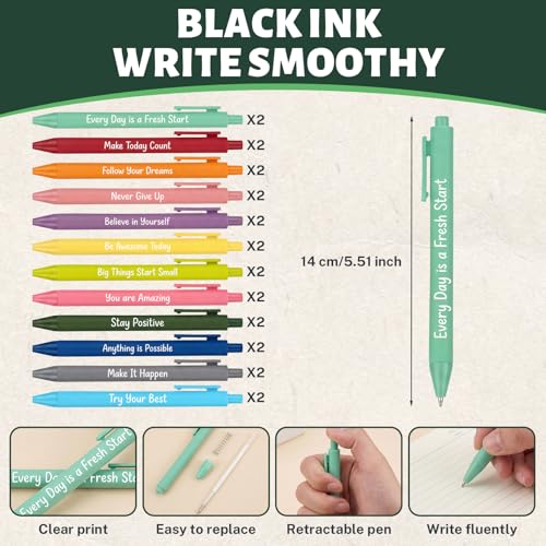 Sprial Notebooks with Pens Bulk, 48 Pack, 5.5 x 4.7 Inch, Colorful - color: Happy life
