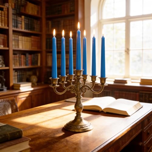 12 Pack Blue Taper Candles丨Taper Candles 10 Inch Dripless丨Unscented & Smokeless Candlesticks Bulk丨7-8 Hours Long Burning Tall Candles丨Ideal for Christmas Weddings Parties Dinner - color: Blue, size: 12 Pack Taper Candle