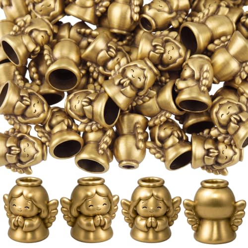 Civaner 50 Pcs Mini Brass Color Angel Figurines, Miniature Small Angels - style: Angel