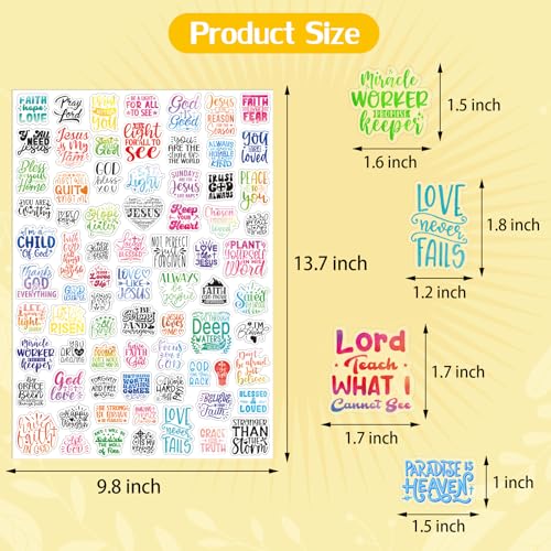 Bible Verse Stickers 819pcs Vinyl Scripture Decals for Crafts