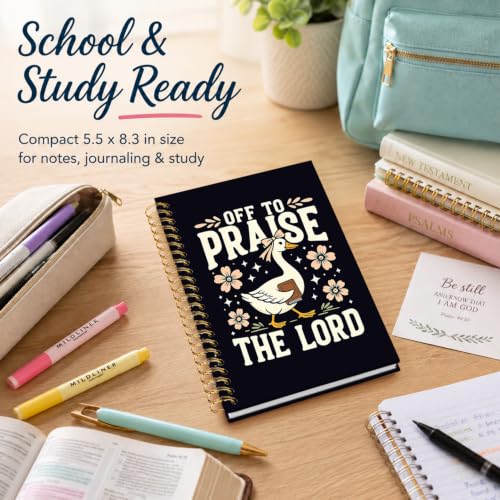 Christian Goose Notebook, Christian Gifts for Women - color: Christian Faith Duck Journal