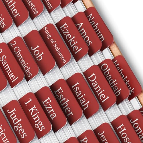Mr. Pen- Laminated Bible Tabs, 75 pcs, Easy-to-Read & Apply - color: Mahogany