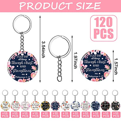 Janmercy 120 Pcs Acrylic Christian Keychain Bulk for Women - style: Bright