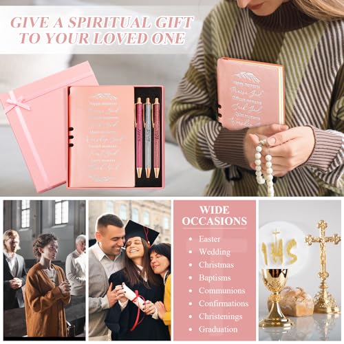 Spakon 5 Pcs Christian Gifts for Women Church Gifts - color: Pink, style: Happy Moment