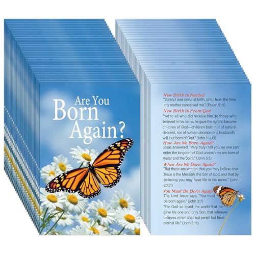 200 Pcs Gospel Tracts Salvation Cards,Are You Born Again - style: Are You Born Again