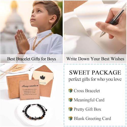 EFVISD Cross Bracelet Gifts for Boys Girls Christian Religious Gifts - color: Always Remember