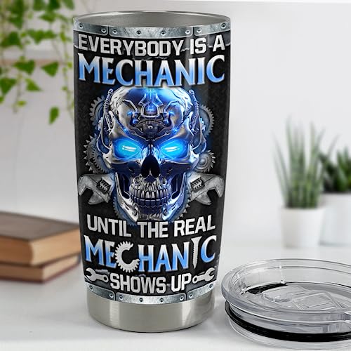 Mechanic Gifts, 20oz Stainless Steel Insulated Tumbler - Coffee Travel Mug Gifts for Mechanics, Birthday, Christmas - color: Mechanic