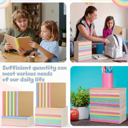 Handepo 100 Pack A5 Composition Notebooks 5"x8" Wide Ruled Notebook - color: Fresh Macaron, size: A5