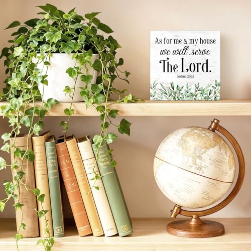As for Me And My House We Will Serve The Lord Box Sign 5.9x5.9 - color: white020
