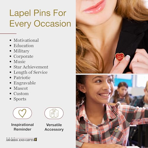 SHOP AWARDS AND GIFTS I Make a Difference Volunteer Appreciation Lapel Pins Thank You Reward Employee Recognition Award Gifts, Pack of 10, Poly Bagged
