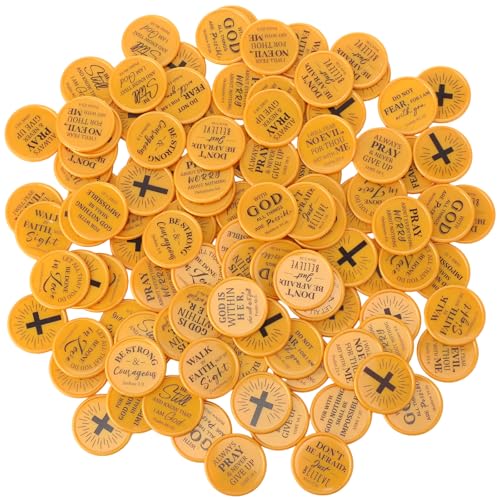 Eersida 120 Pcs Christian Coins Bulk Bible Verse Jesus Tokens, Vintage - style: Vintage