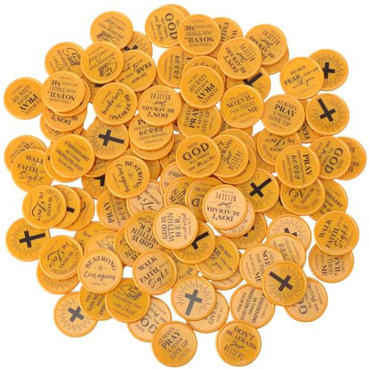 Eersida 120 Pcs Christian Coins Bulk Bible Verse Jesus Tokens, Vintage - style: Vintage