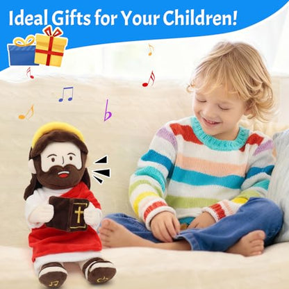 Yelakey Speaking Jesus Plush Doll 13.4", Religious Gift for Kids - color: Red