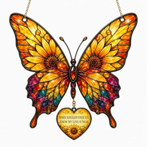 Butterfly Christmas Ornament, Sunflower Butterfly Ornament, Colorful Christmas Tree Decor, Nature for Women - color: Butterfly 6