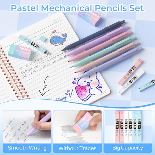 Nicpro 50PCS Cute Spiral Notebook Stationary Set For Women - size: 50pcs
