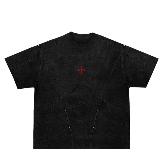 SAINT KAIZEN Men’s Shirts for Extra Softness - 220G Cotton Oversized - color: Crusader Armor Black, size: Small