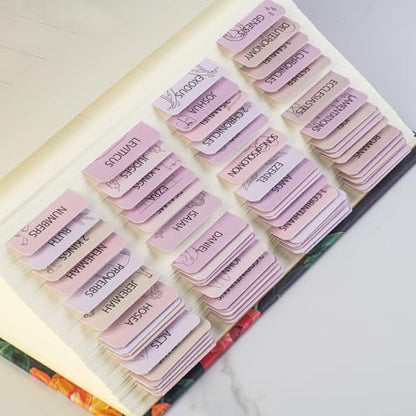DiverseBee Laminated Bible Tabs with Book Illustrations (Symbols Theme) - color: Symbols