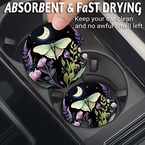 Yonlevres Car Coasters for Cup Holders, Butterfly, 2 Pack - color: Butterfly