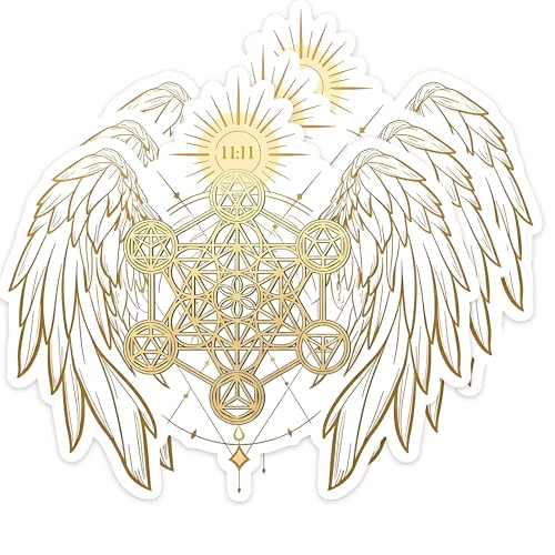 3Pcs Archangel Metatron Sacred Geometry Sticker Celestial Spiritual - color: Archangel Metatron Sacred Geometry