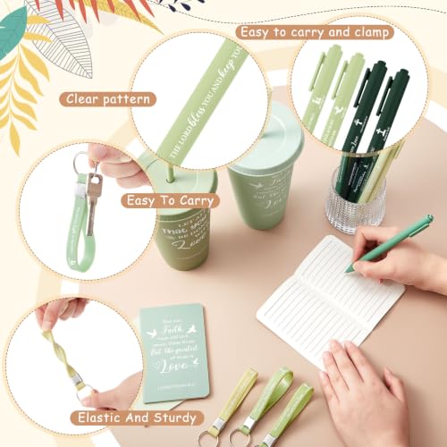 Hollowfly 24 Set/96 Pcs Christian Church Religious Gifts(Gradient Green) - color: Gradient Green