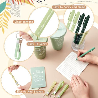 Hollowfly 24 Set/96 Pcs Christian Church Religious Gifts(Gradient Green) - color: Gradient Green