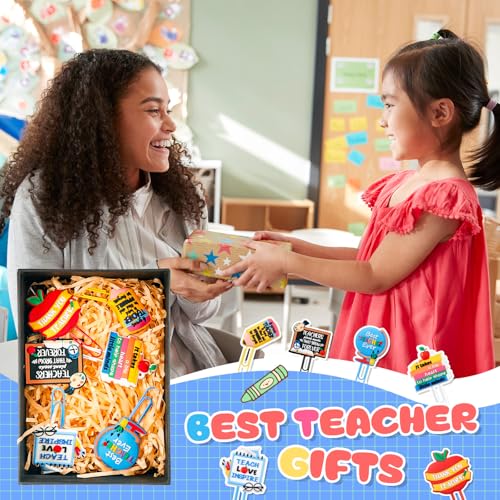 6 Pcs Cute Teacher Paper Clips Bookmarks for Teacher Appreciation Gifts - style: Teacher Classic