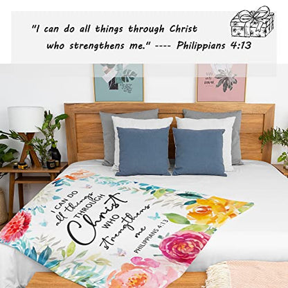 CUJUYO Christian Gifts for Women, Christian Birthday Gifts Blanket 60"x50" - size: 60"x50"