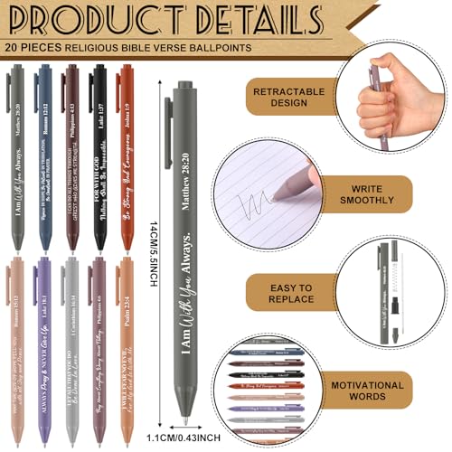 Eersida 80 Pcs Bulk Christian Gifts Notebooks Pens Keyring Church， stylish - color: Stylish, style: Bible