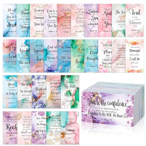 Estune 240 Pcs Bible Verse Cards bulk with Full Scripture, Bright Style - style: Bright Style