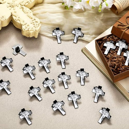 Landical 50 Pcs I Love Jesus Pins Bulk Bible Christian Enamel Cross Pins