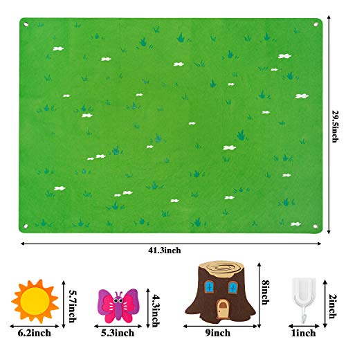 WATINC Insect Teaching Felt Board Story Set - 3.5 Ft 45Pcs Learning PlayKit