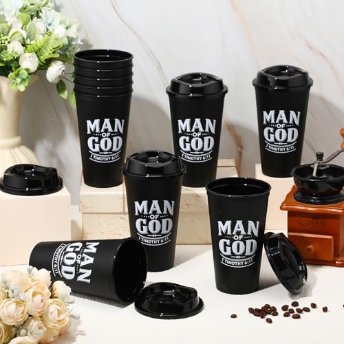 Skylety 20 Pcs Christian Gifts Bulk Man of God Tumbler, Black - color: Black