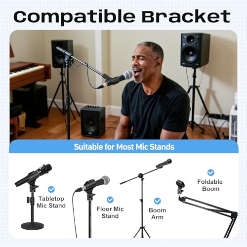 4 Pack Universal Microphone Clips, 5/8" to 3/8" Adapter - size: 4 Pack